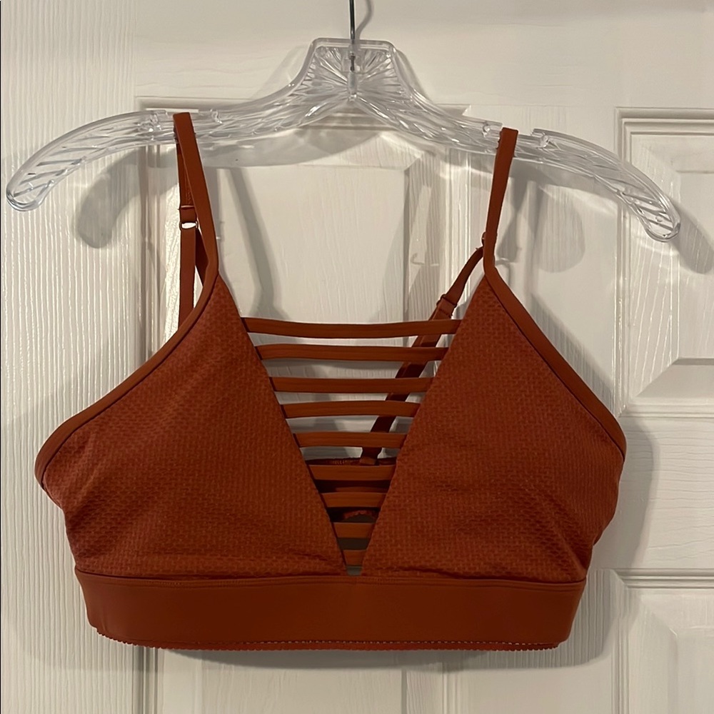 Lorna Jane Women's Strappy Rust Sports Bra